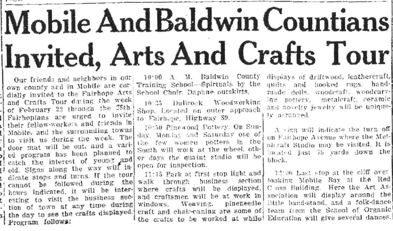 H Art and Craft Tour Feb 22 25 1953